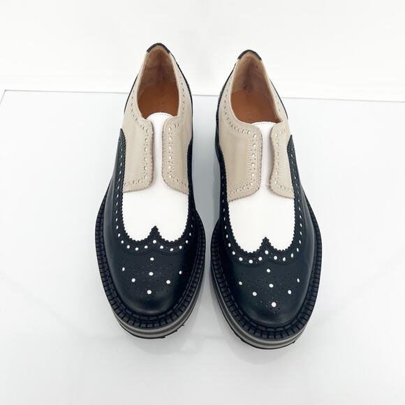 NEW Clergerie Becka Derbies Shoes 10 Noir - Picture 2 of 8